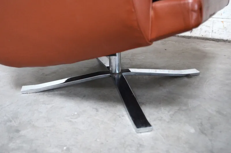 Pamono Set of Model 802 Lounge Chair and Ottoman by Werner Langenfeld for ESA, 1970s> Living Room Sets