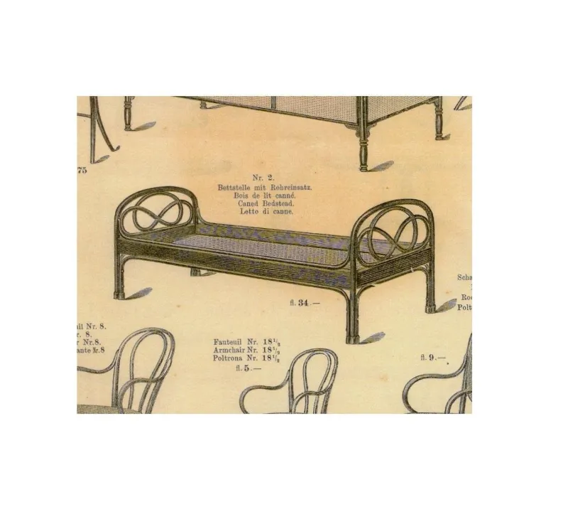 Discount Pamono Set of Nr. 2 Beds from Thonet, 1879