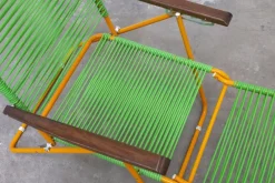 Clearance Pamono Set of Outdoor Deck Chairs with Corded PVC, 1960s