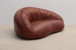 Discount Pamono Set of Pangolin Leather Sofa and Armchair by Egg Designs, 2015