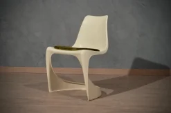 Pamono Set of Plastic White Chairs by Steen Ostergaard, 1970s> Office Chairs