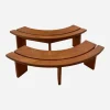 Pamono Set of S38 Benches in Elm by Pierre Chapo, 1970s> Benches