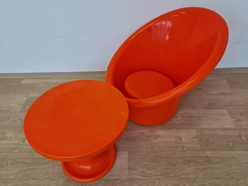 Pamono Set of Skopa Lounge Chair & Table by Ole Gjerløv Knudsen & Torben Lind for Ikea, 1976> Living Room Sets
