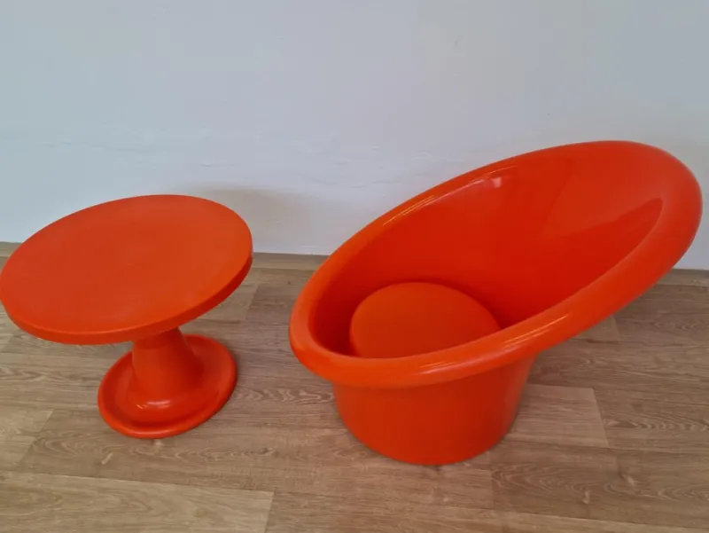 Pamono Set of Skopa Lounge Chair & Table by Ole Gjerløv Knudsen & Torben Lind for Ikea, 1976> Living Room Sets