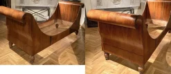 Pamono Set of 19th Century Italian Empire Flamed Walnut Sleigh Beds or Daybeds> Daybeds & Chaises Lounges