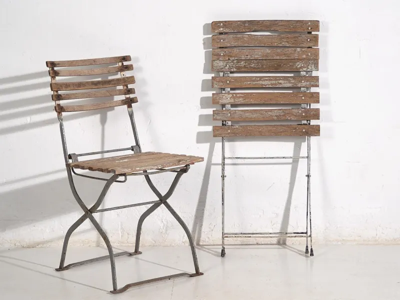 Pamono Set of Vintage Folding Garden Chairs, 1920> Garden Seating