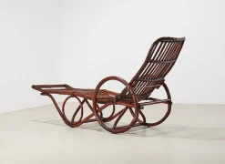 Best Pamono Set of Vintage German Chaise Lounges in Bamboo and Rattan, 1950s