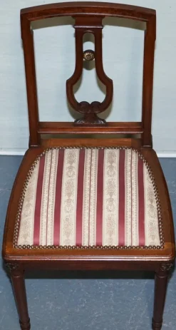 Pamono Set of Vintage Hardwood Dining Chairs with Carved Detail><noscript><img width=