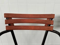 Pamono Set of Vintage Italian Bar Bistro Chairs in Metal and Wood, 1950s><noscript><img width=