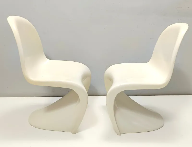 Sale Pamono Set of Vintage Ivory Plastic Side Chairs, 1990s