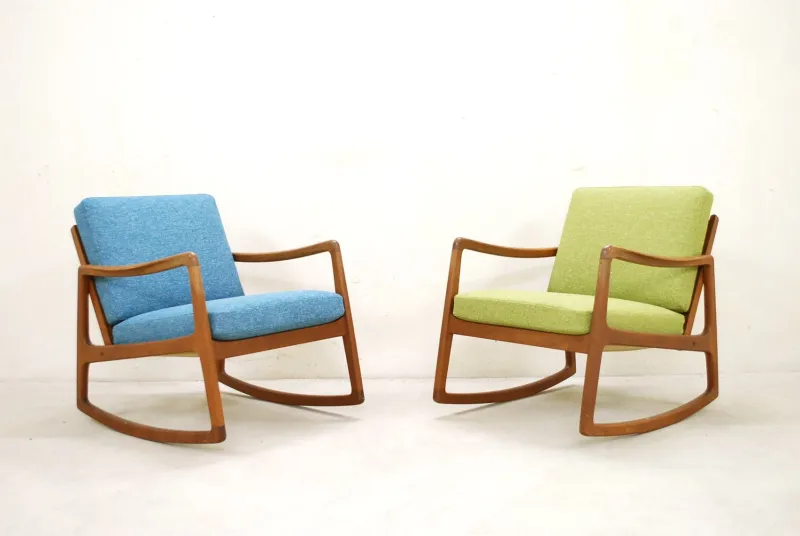 Sale Pamono Set of Vintage Rocking Chair by Ole Wanscher for France & Søn