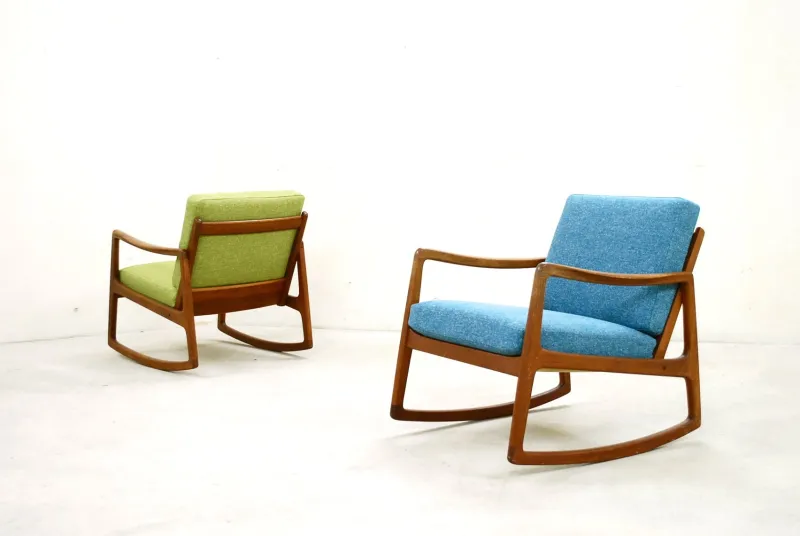 Sale Pamono Set of Vintage Rocking Chair by Ole Wanscher for France & Søn