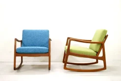 Sale Pamono Set of Vintage Rocking Chair by Ole Wanscher for France & Søn