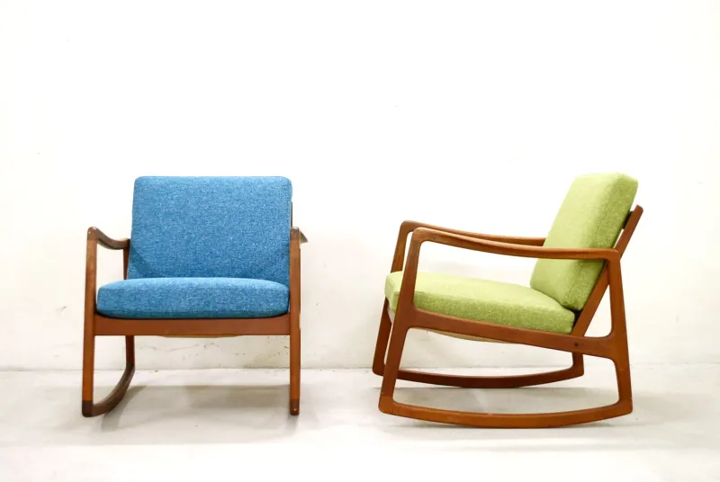 Sale Pamono Set of Vintage Rocking Chair by Ole Wanscher for France & Søn