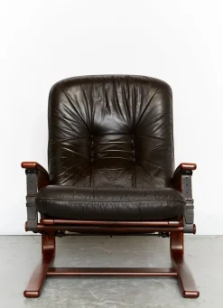 Sale Pamono Set of Vintage Scandinavian Armchair with Ottoman by Arnt Lande for Westnofa, 1970s