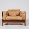Pamono Set of Wood & Leather Bastiano Seating Set by Tobia Scarpa for Gavina, Italy, 1960s> Living Room Sets