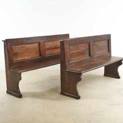 Pamono Set of Wooden Benches, 19th Century> Benches