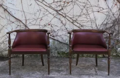 Pamono Set of Wooden Desk Chairs, 1950s> Office Chairs