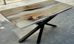 Pamono Seta Table in Epoxy Resin by Andrea Toffanin for Hood - Back & Forth Design><noscript><img width=