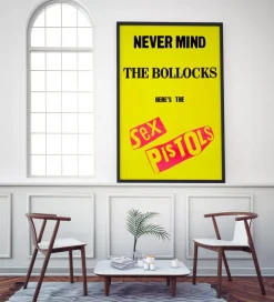 Pamono Sex Pistols Never Mind the Bollocks UK Promo Poster attributed to Jamie Reid, 1977><noscript><img width=