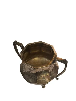 Pamono Sheffield Milk Jug and Sugar Bowl, Early 20th Century, Set of 2><noscript><img width=