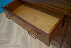 Pamono Shelving Unit Desk in Teak and Walnut from Vanson, 1950s><noscript><img width=