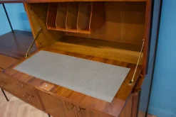 Pamono Shelving Unit Desk in Teak and Walnut from Vanson, 1950s><noscript><img width=