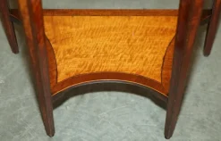 Pamono Sheraton Satinwood Demi Lune Console Tables, Set of 2><noscript><img width=