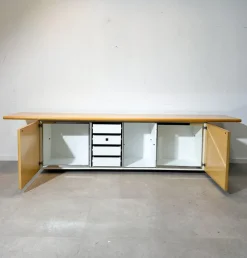 Pamono Sheraton Sideboard in Oak by Giotto Stoppino for Acerbis><noscript><img width=