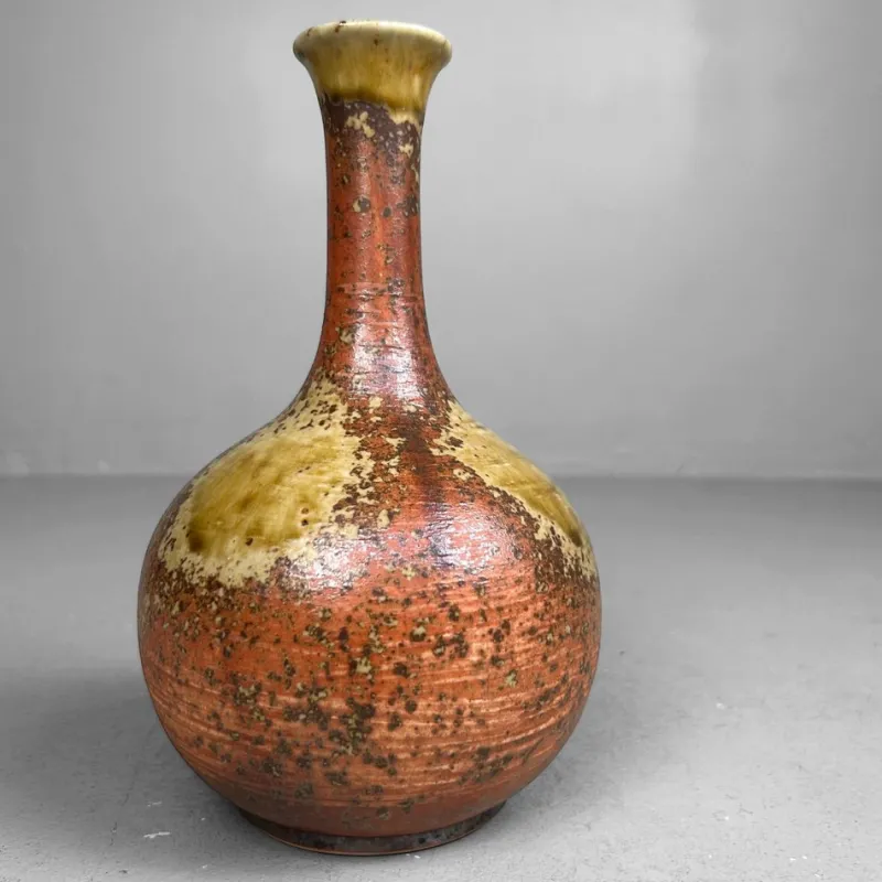 Online Pamono Shigaraki Ikebana Flower Vase, 1980s