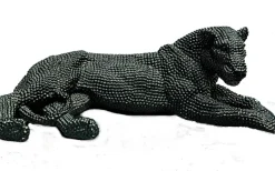 Hot Pamono Shiny Black Lion in Polyresine by Zenza Art & Deco