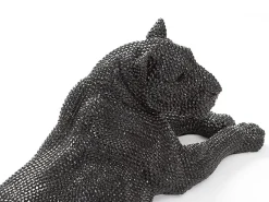 Hot Pamono Shiny Black Lion in Polyresine by Zenza Art & Deco