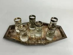 Hot Pamono Shot Glasses by Adolf Loos for Bakalowits & Söhne, 1890s, Set of 6