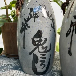Pamono Shōwa Era Ceramic Tokkuri Sake Bottles, Japan, 1960s, Set of 2><noscript><img width=