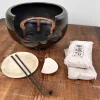 Hot Pamono Shōwa Era Japanese Traditional Tea Ceremony Furo Set, 1980s