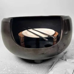 Hot Pamono Shōwa Era Japanese Traditional Tea Ceremony Furo Set, 1980s