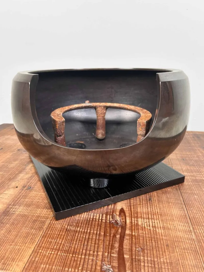 Hot Pamono Shōwa Era Japanese Traditional Tea Ceremony Furo Set, 1980s