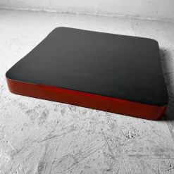 Pamono Shōwa Period Urushi Wooden Lacquer Tray, Japan, 1950s><noscript><img width=