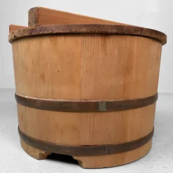Pamono Shōwa Wooden Oke / Ohitsu Bucket, Japan, 1960s> Trunks Crates & Baskets