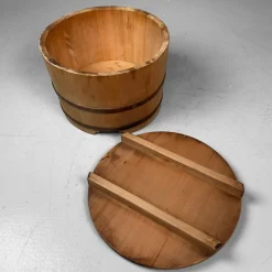 Pamono Shōwa Wooden Oke / Ohitsu Bucket, Japan, 1960s> Trunks Crates & Baskets