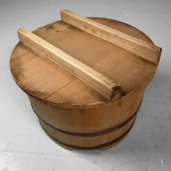 Pamono Shōwa Wooden Oke / Ohitsu Bucket, Japan, 1960s><noscript><img width=