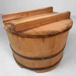 Pamono Shōwa Wooden Oke / Ohitsu Bucket, Japan, 1960s><noscript><img width=