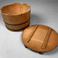 Pamono Shōwa Wooden Oke / Ohitsu Bucket, Japan, 1960s><noscript><img width=