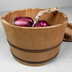Pamono Shōwa Wooden Oke / Ohitsu Bucket, Japan, 1960s><noscript><img width=