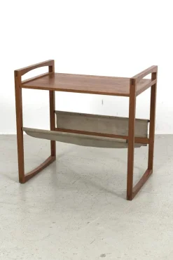 Sale Pamono Side Table with Magazine Rack from Sika Mobler