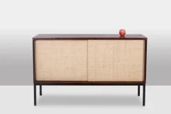 Pamono Sideboard in Wenge and Raffia by Martin Visser, 1970s><noscript><img width=