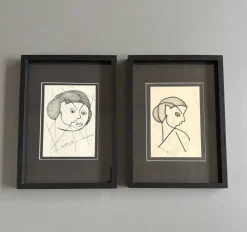 Discount Pamono Siep Van Den Berg, Post-War Constructivist Artworks, 1955, Artworks on Paper, Framed, Set of 2