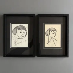 Discount Pamono Siep Van Den Berg, Post-War Constructivist Artworks, 1955, Artworks on Paper, Framed, Set of 2