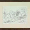 Pamono Sigfrido Oliva, Landscape, Pencil Drawing, 1980s> Work On Paper
