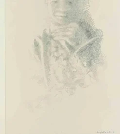 Pamono Sigfrido Oliva, Portrait, Pencil Drawing, 1980s> Work On Paper